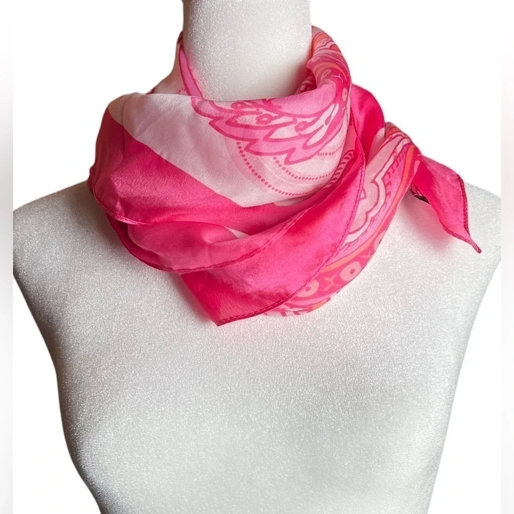 ELLEN TRACY PINK SCARF One size